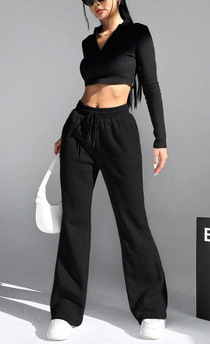D600 Flare Trouser - Black (Perfect for Summer)